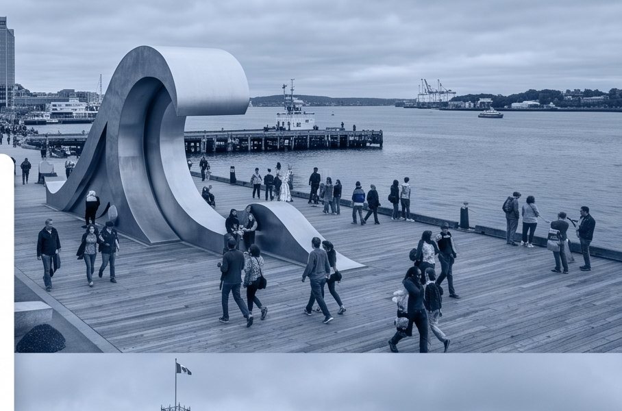 The Halifax waterfront boardwalk